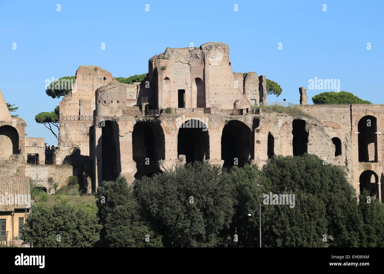L'Italia. Roma. Il Colle Palatino. Rovine. Foto Stock