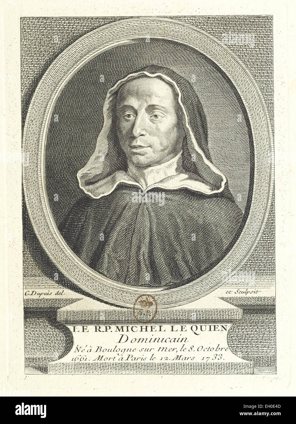 Michel Le Quien (1661 - 1733), francese benedettino, storico e teologo. Foto Stock