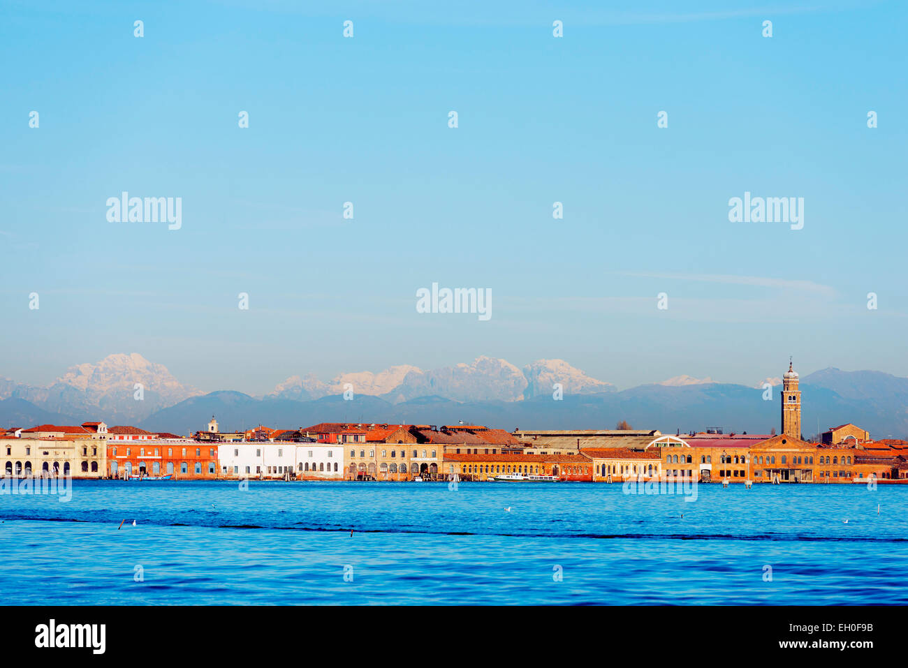 L'Europa, Italia, Veneto, Venezia, Murano e le alpi italiane Foto Stock