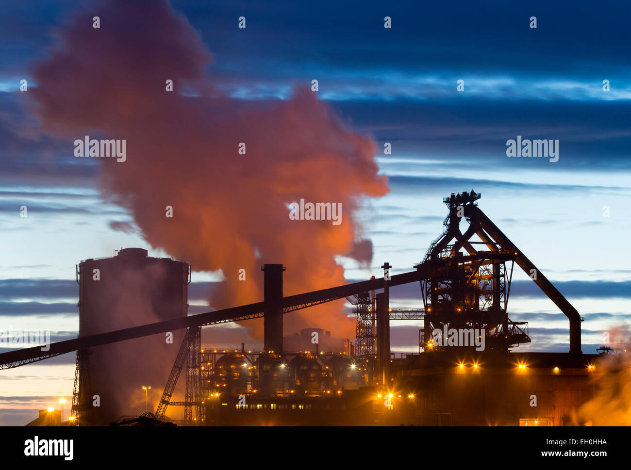 Redcar SSI acciaierie altiforni e forni a coke. Redcar, Nord Est Inghilterra Foto Stock