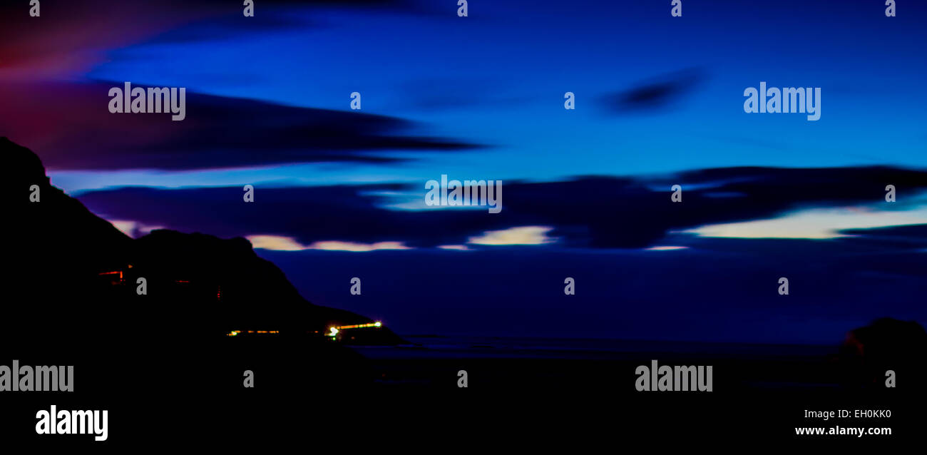 Città Cape cielo di notte Foto Stock