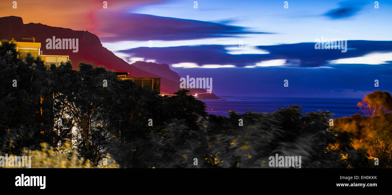 Città Cape cielo di notte Foto Stock