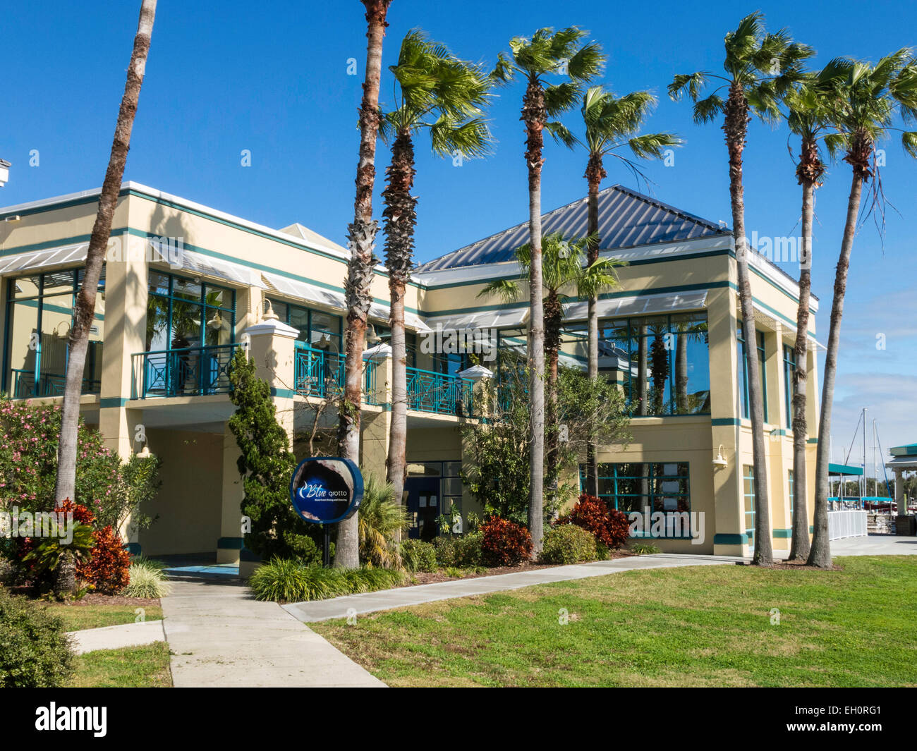 La Grotta Blu Ristorante e Dock, Daytona Beach, Florida, Stati Uniti d'America Foto Stock