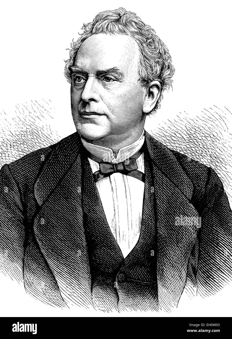 Hubert Giuseppe Walth??ri Fr??re-Orban, 1812-1896, statista belga, storico illustrazione, circa 1886 Foto Stock