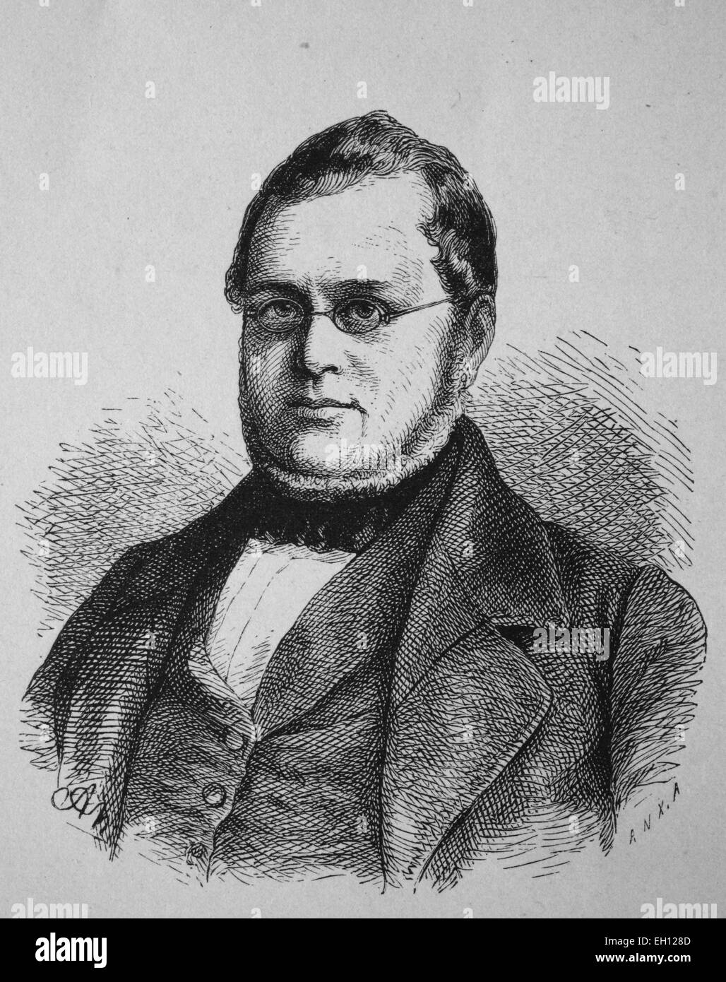 Camillo Benso von Cavour, 1810 - 1861, primo ministro del nuovo regno d'Italia, historischer Holzschnitt, circa 1880 Foto Stock