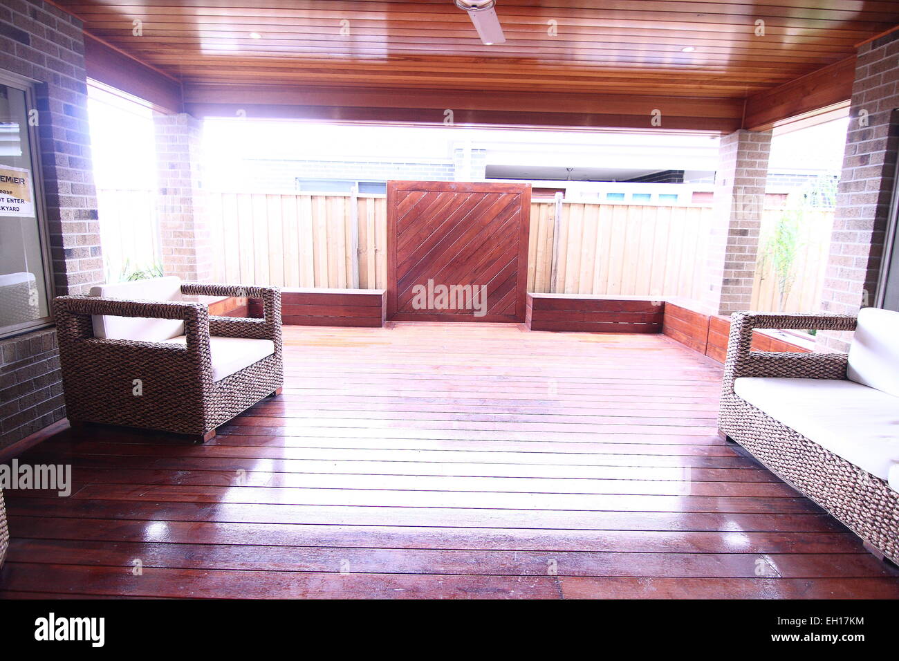 Decking esterno Foto Stock