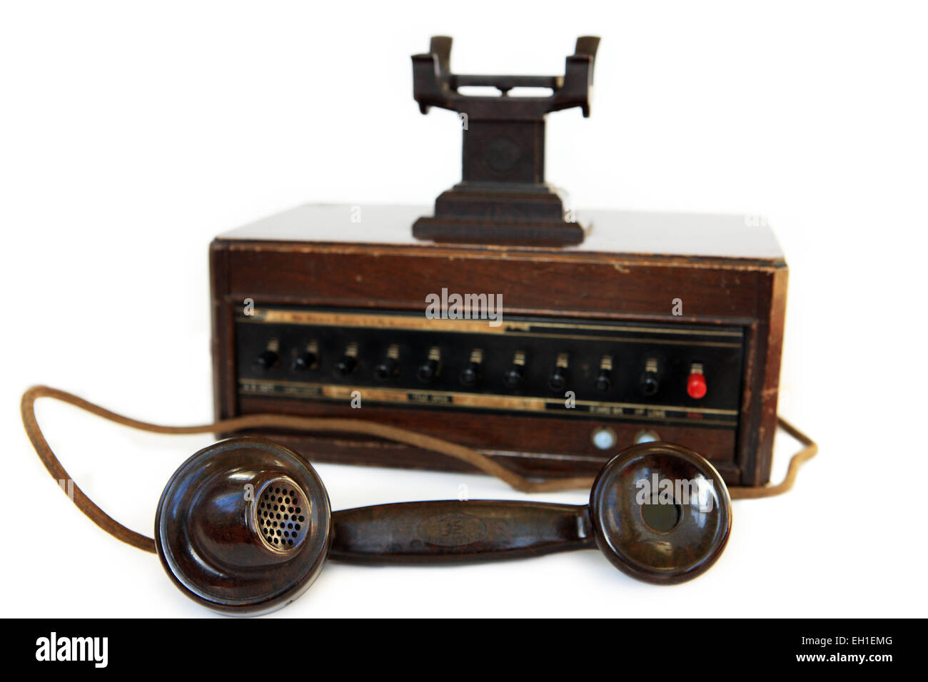 1940's Dictograph sistema telefonico e telefono in bachelite Foto Stock