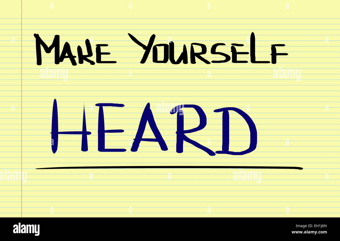 Fai sentire la tua voce nozione Foto Stock