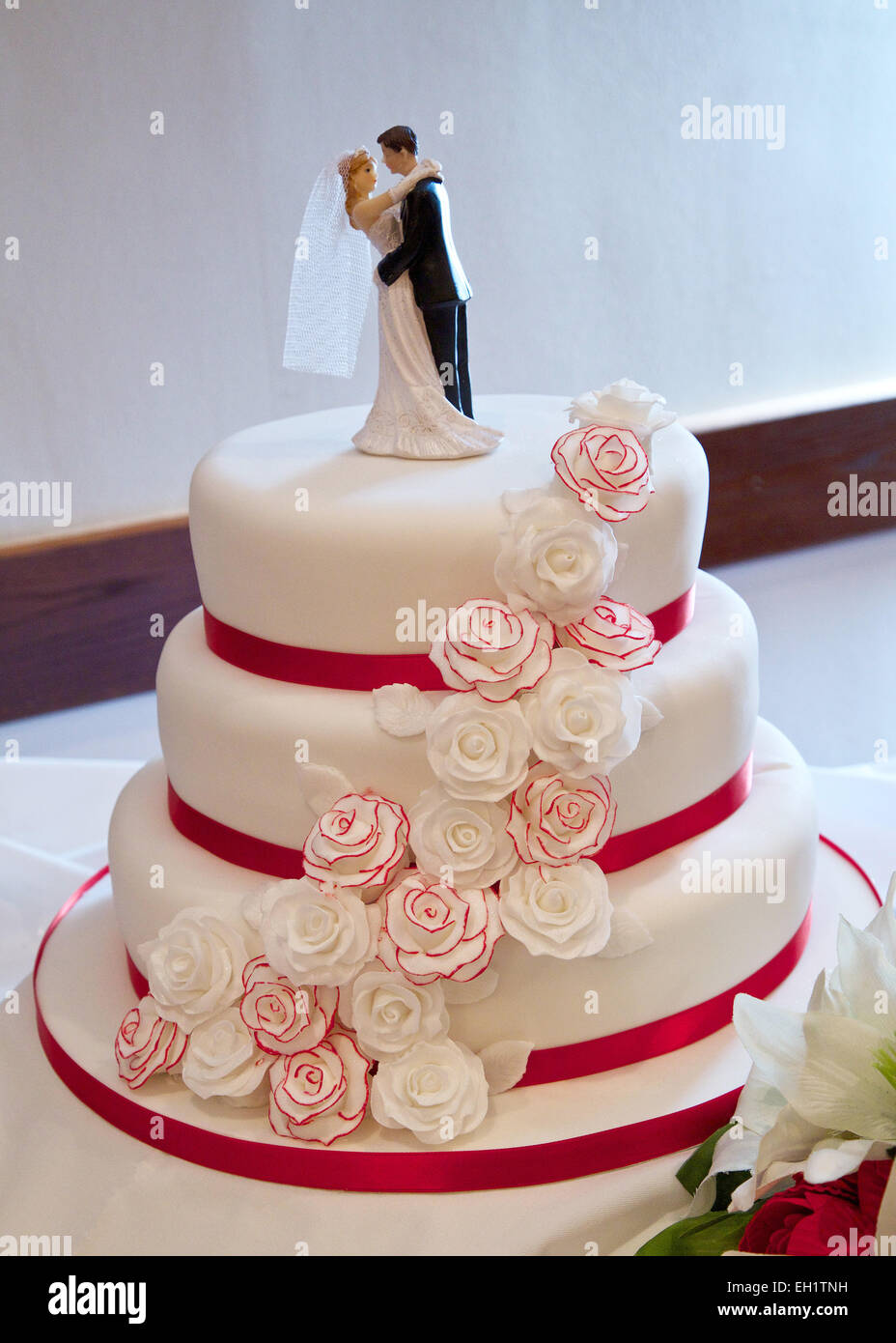 Torta di cerimonia nuziale Foto Stock