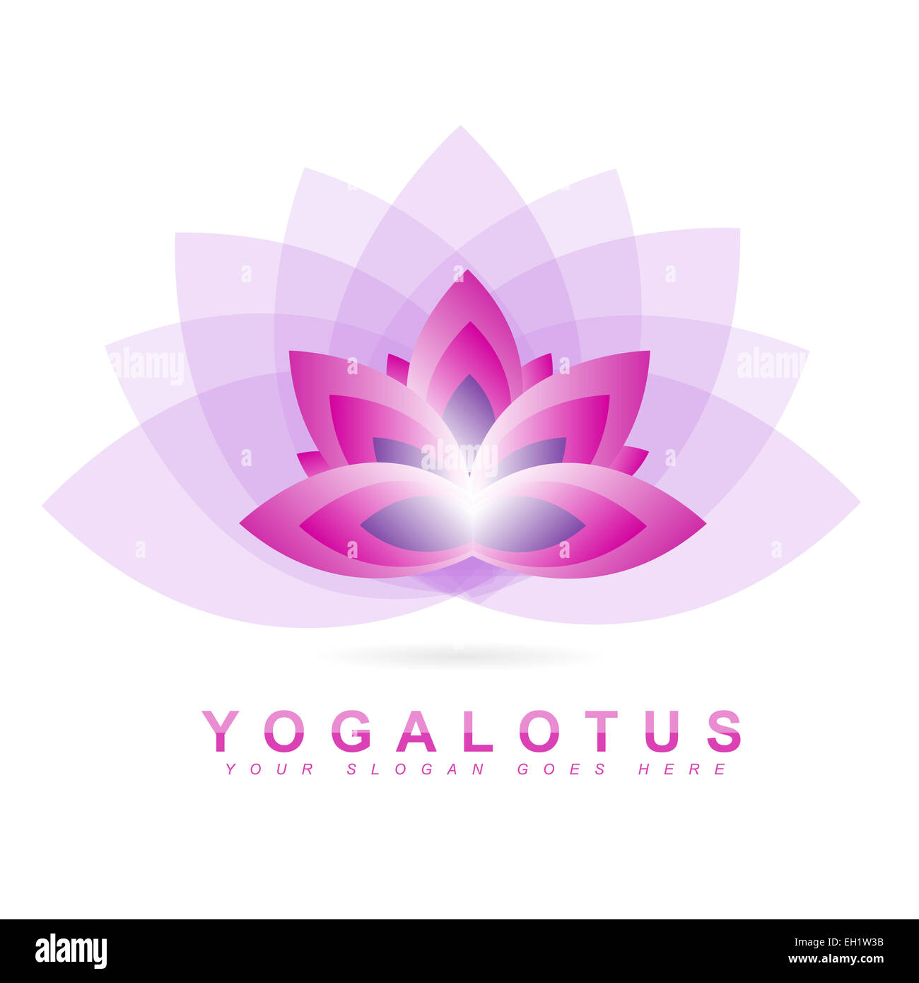 Abstract fiore di loto vettore modello di logo per Spa e bellezza Foto Stock