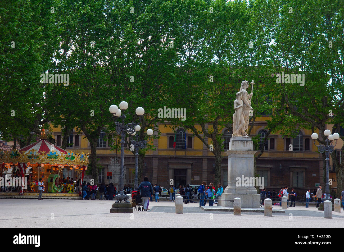 Lucca, Napoleone Piazza Napoleone, Toscana, Italia, Europa Foto Stock