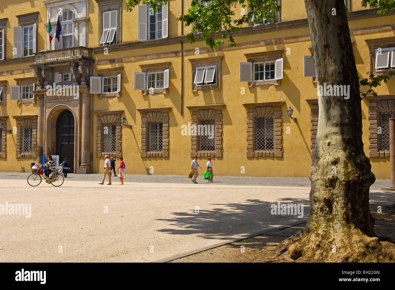 Lucca, Palazzo Ducale e Piazza Napoleone, piazza Napoleone, Toscana, Italia, Europa Foto Stock