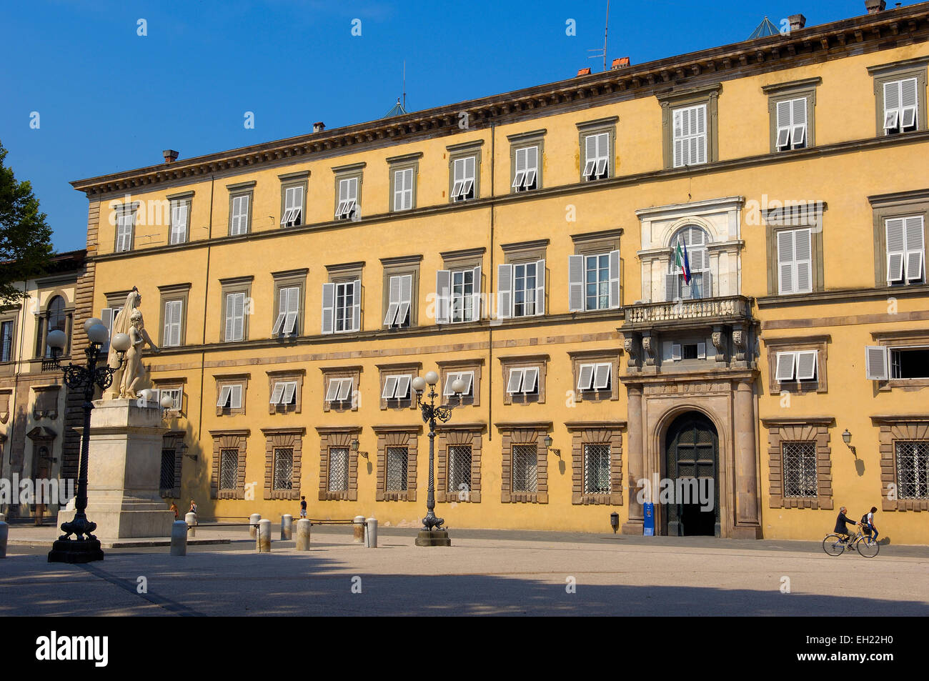 Lucca, Palazzo Ducale e Piazza Napoleone, piazza Napoleone, Toscana, Italia, Europa Foto Stock