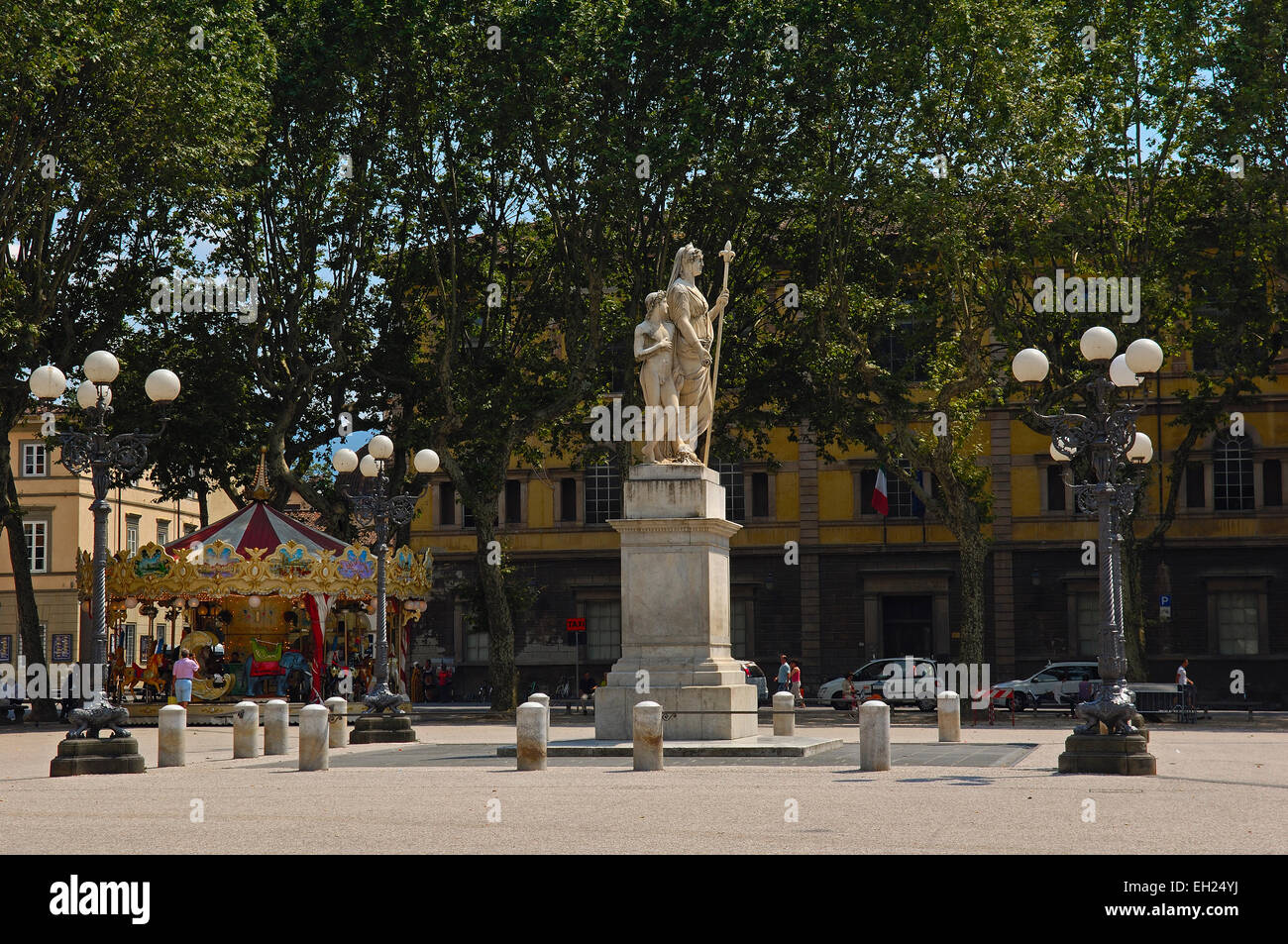 Lucca, Napoleone Piazza Napoleone, Toscana, Italia, Europa Foto Stock