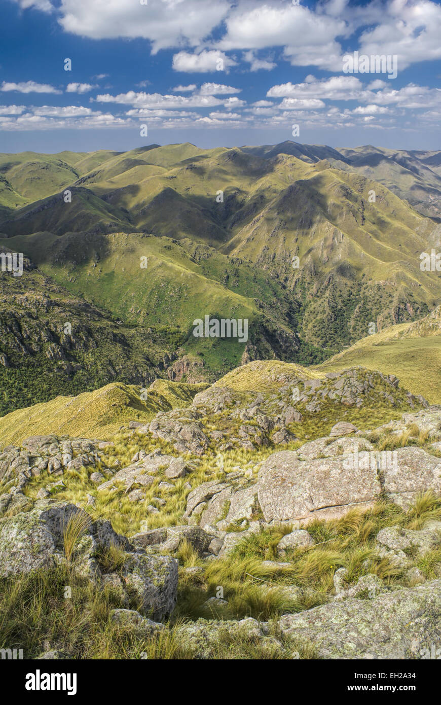 Scenic picchi di montagna a Capilla del Monte in Argentina, Sud America Foto Stock