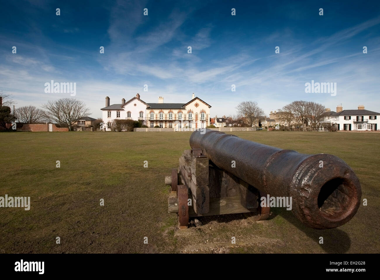 Southwold, Solebay cannon Foto Stock