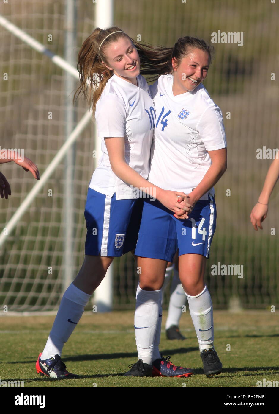 La Manga Club, Spagna. Il 5 marzo 2015. Internazionale della Donna U19 torneo: Inghilterra v Italia. Credito: Tony Henshaw/Alamy Live News Foto Stock