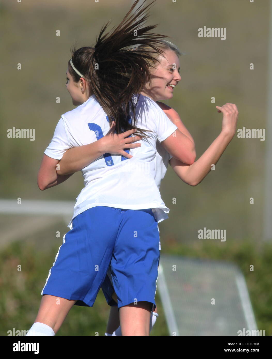 La Manga Club, Spagna. Il 5 marzo 2015. Internazionale della Donna U19 torneo: Inghilterra v Italia. Credito: Tony Henshaw/Alamy Live News Foto Stock