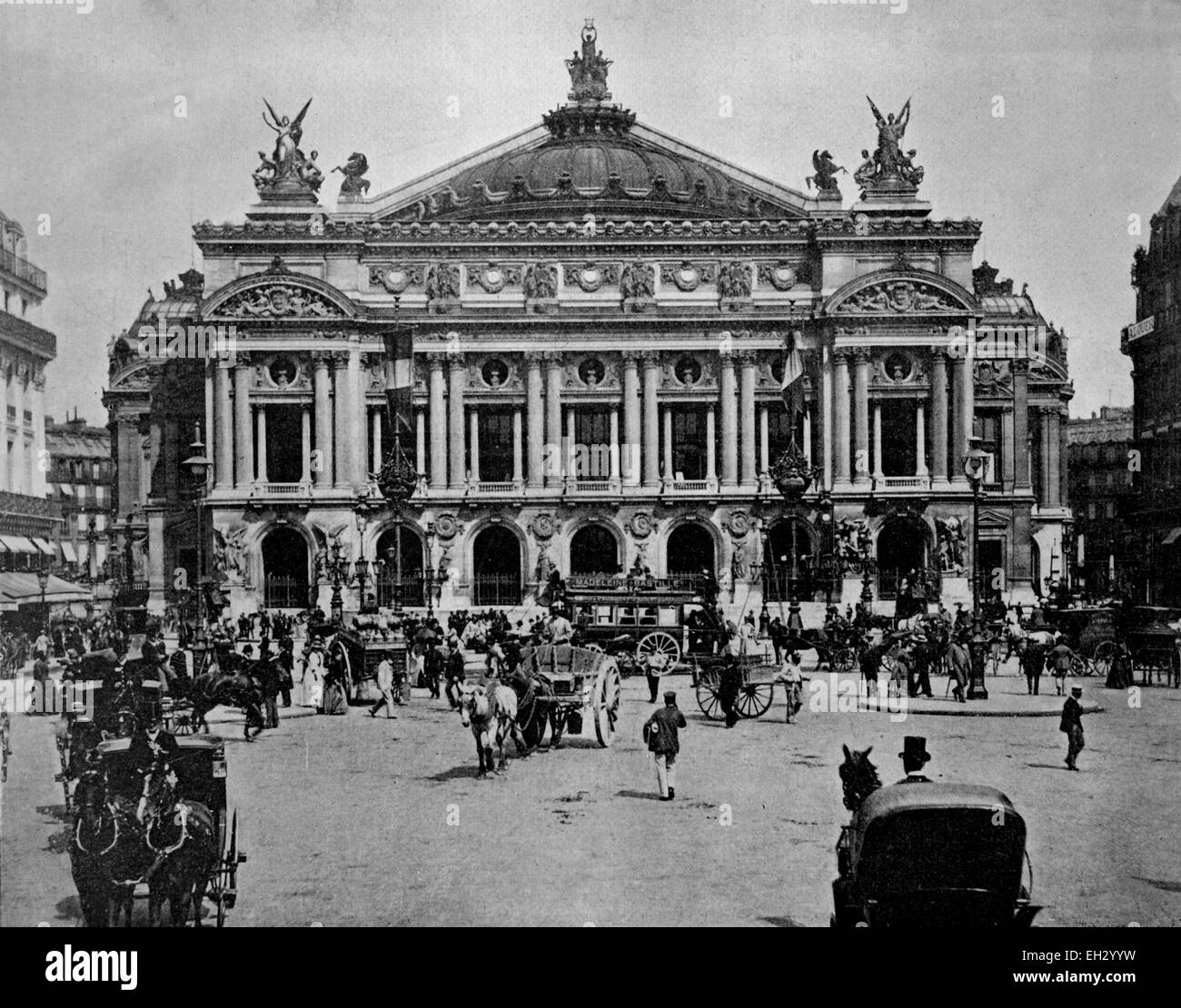 Uno dei primi autotype fotografie dell'Opera di Parigi, Francia, circa 1880 Foto Stock