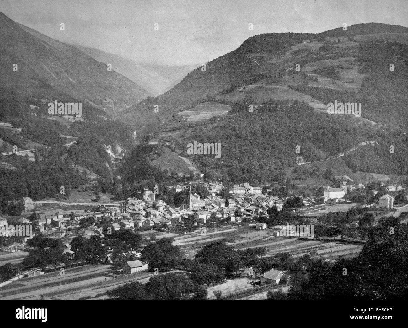 Uno dei primi autotype fotografie di D'Allevard, Frankreich Foto Stock