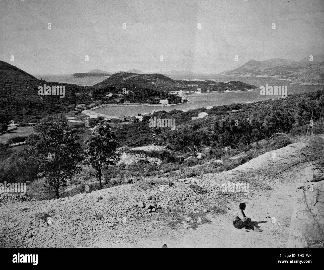 Autotype precoce di Ragusa, Austria-Ungheria, 1880, ora Dubrovnik, Croazia Foto Stock