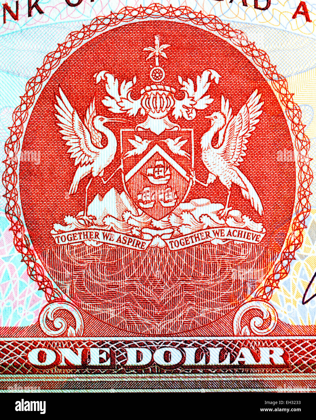 Stemma da 1 dollaro banconota, Trinidad e Tobago, 2006 Foto Stock