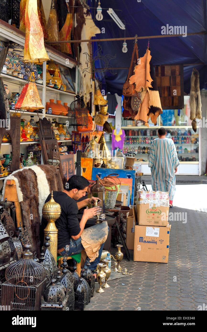 Il Marocco, Casablanca, distretto Habous costruito tra il 1917 e il 1955 dagli architetti Auguste Cadet e Edmond Brion Foto Stock