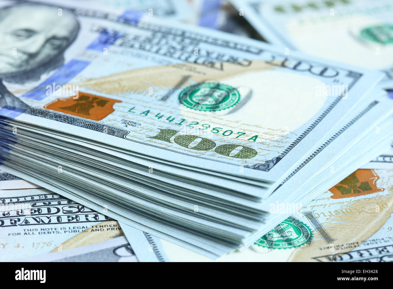 Dollari USA di close-up. DOF poco profondo! Foto Stock