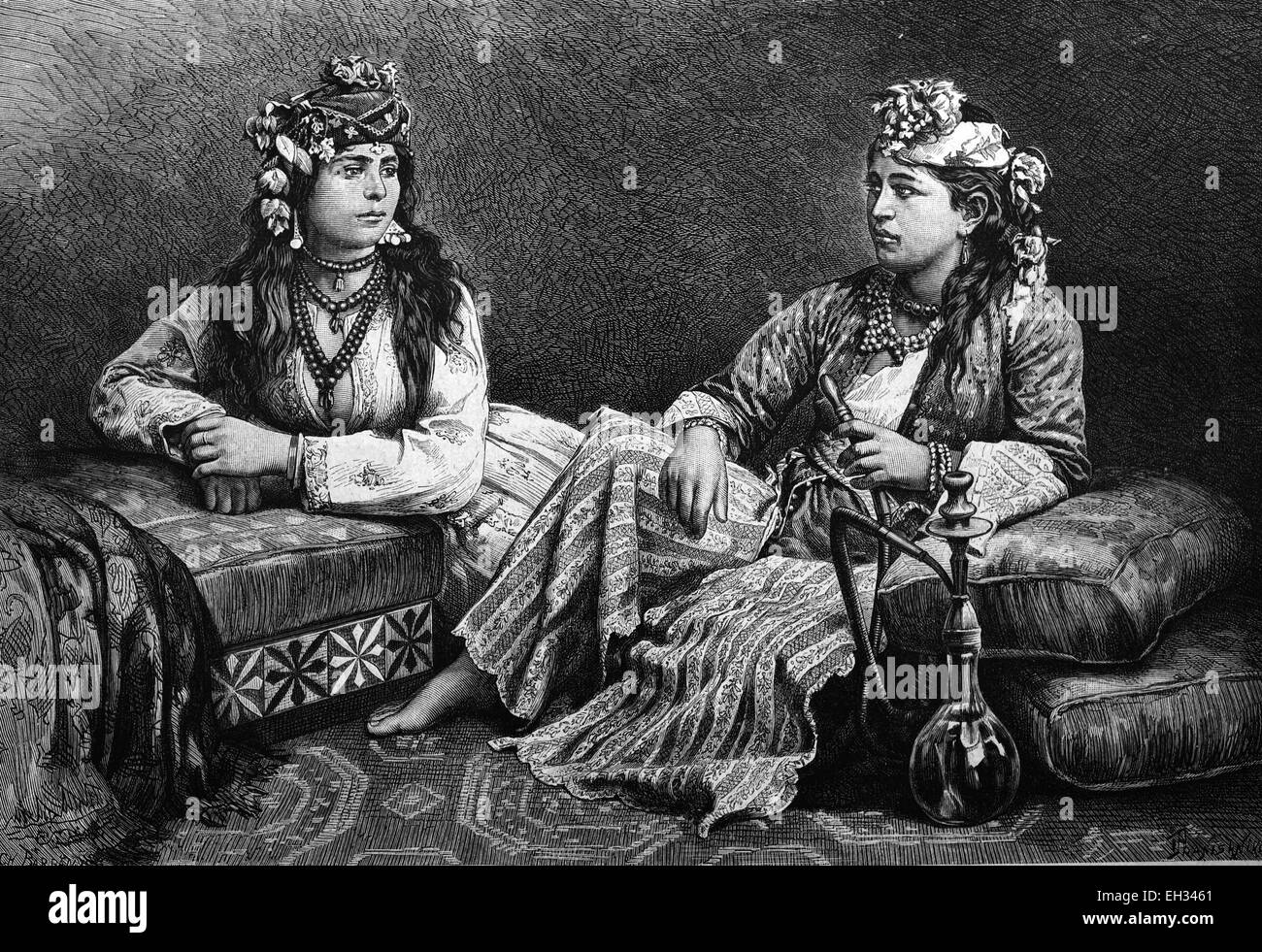 La gente nativa a Sidone, Siria, 180 Foto Stock