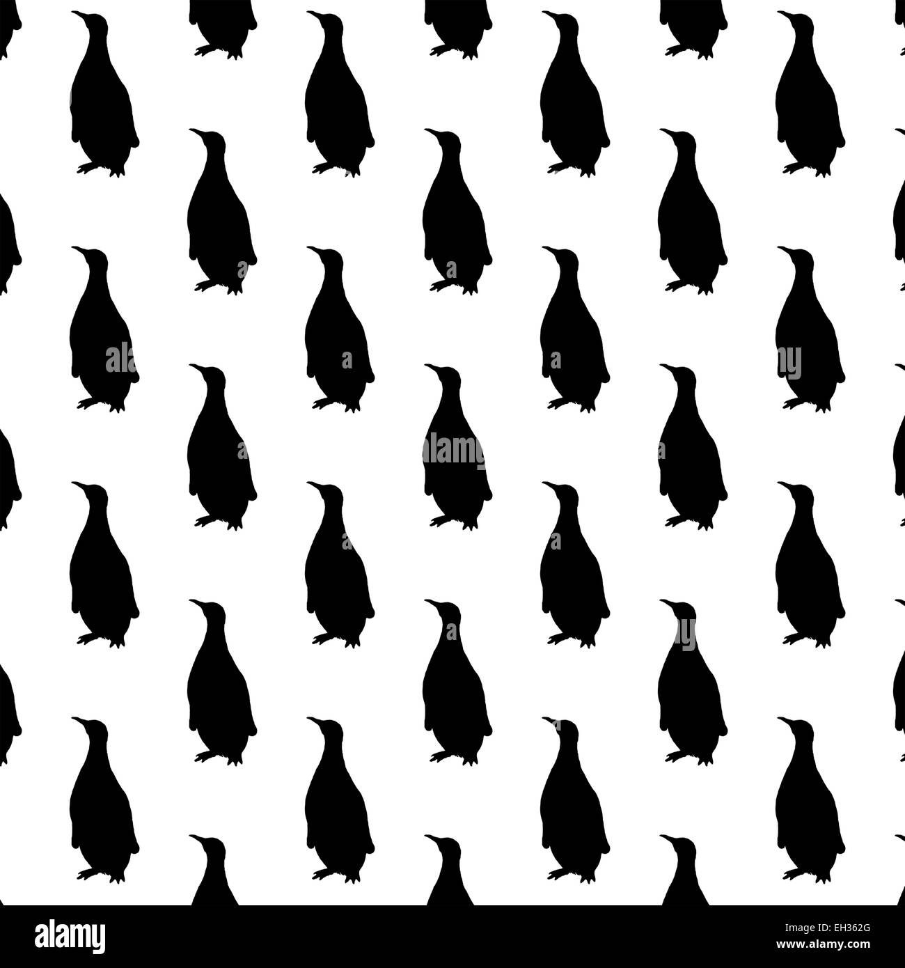 Il bianco e il nero Penguin Pois pinguini di sfondo Texture Pattern Foto Stock