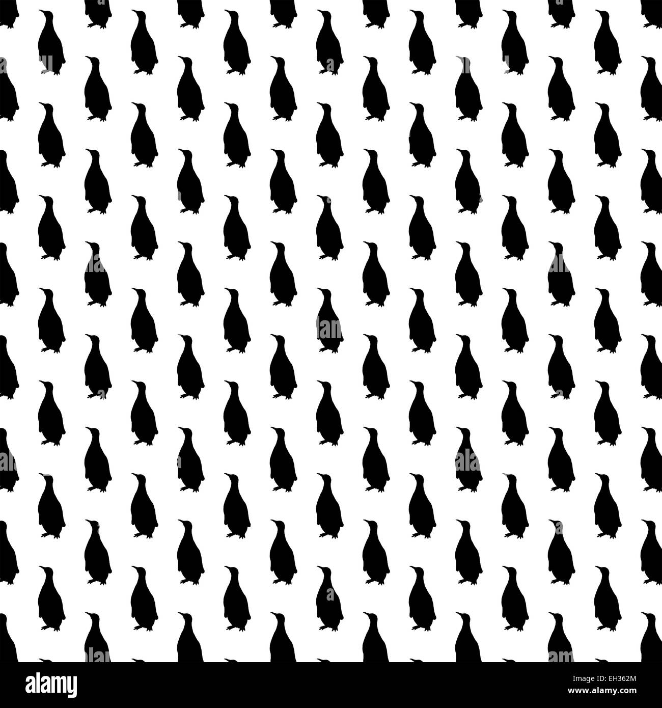 Il bianco e il nero Penguin Pois pinguini di sfondo Texture Pattern Foto Stock