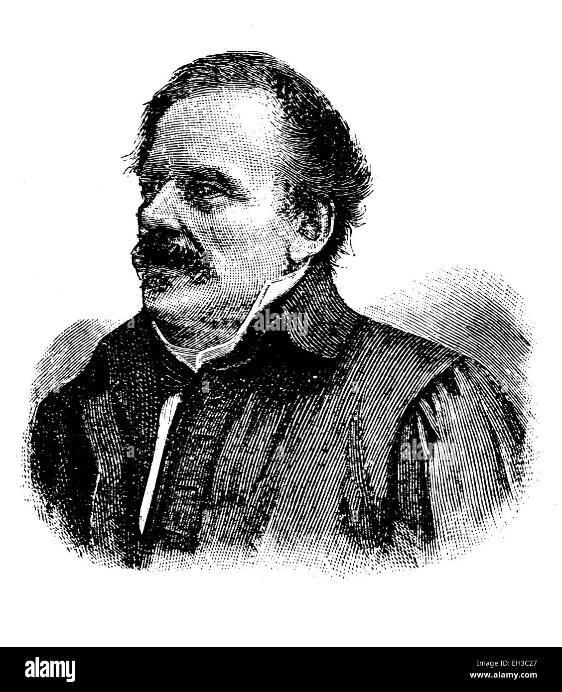 Johann Gottfried Eisenmann, 1795-1867, medico politico giornalista e scrittore di medici, storico xilografia, c. 1880 Foto Stock