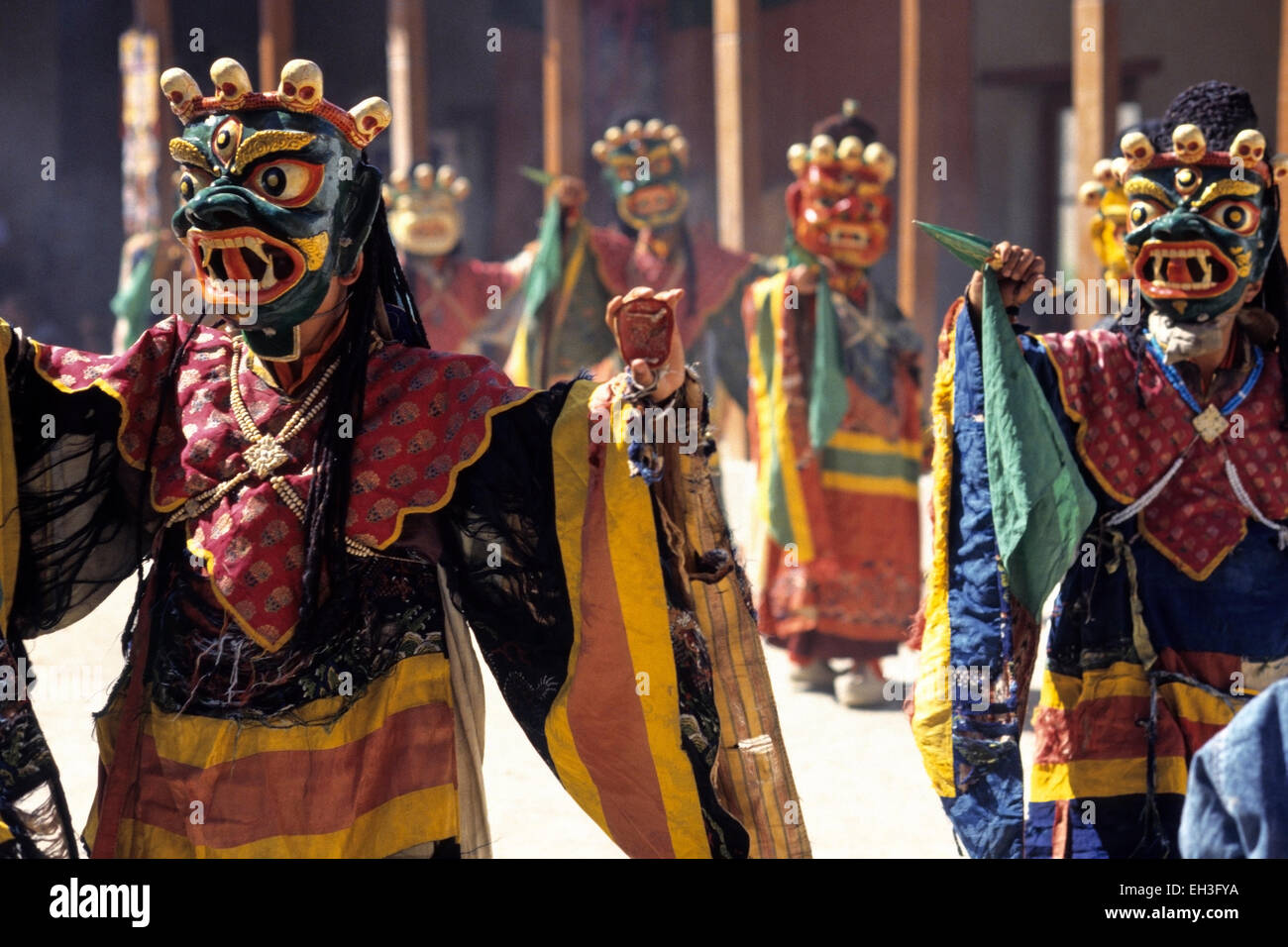 Mask Dance in Ladakh Festival, Leh, Ladakh, India Foto Stock