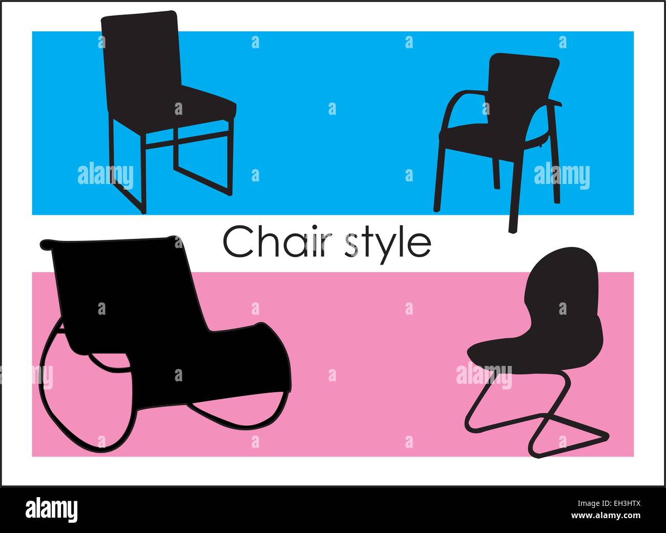 Stili delle sedie. Illustrazione Vettoriale