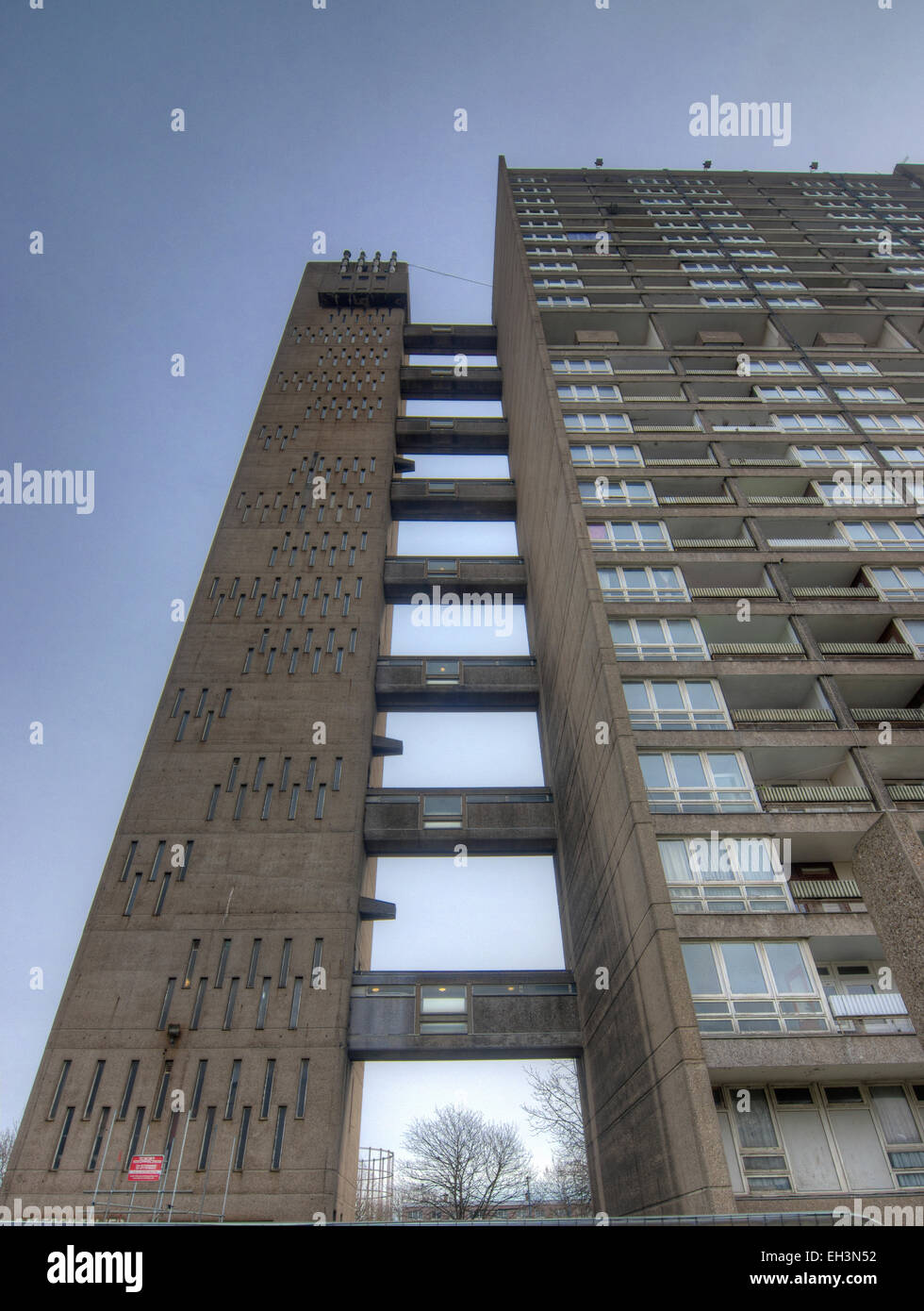 Torre Balfron, pioppo Londra brutalist a torre progettata da Ernő Goldfinger e Il Grade ii Listed. Foto Stock