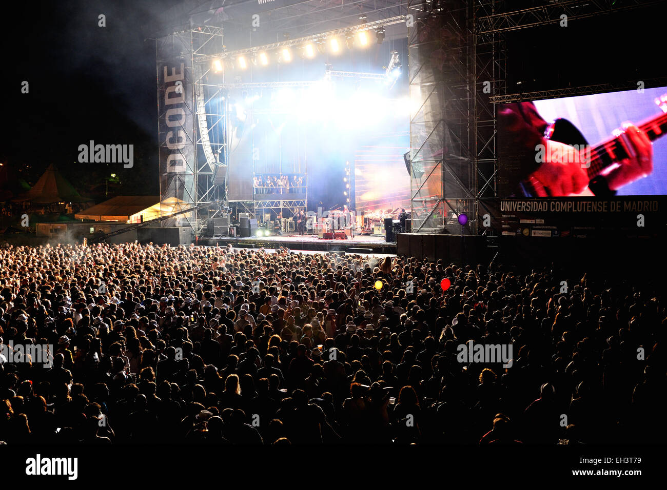 MADRID - Sep 13 persone del pubblico in un concerto a Dcode Festival il 13 settembre 2014 a Madrid, Spagna. Foto Stock