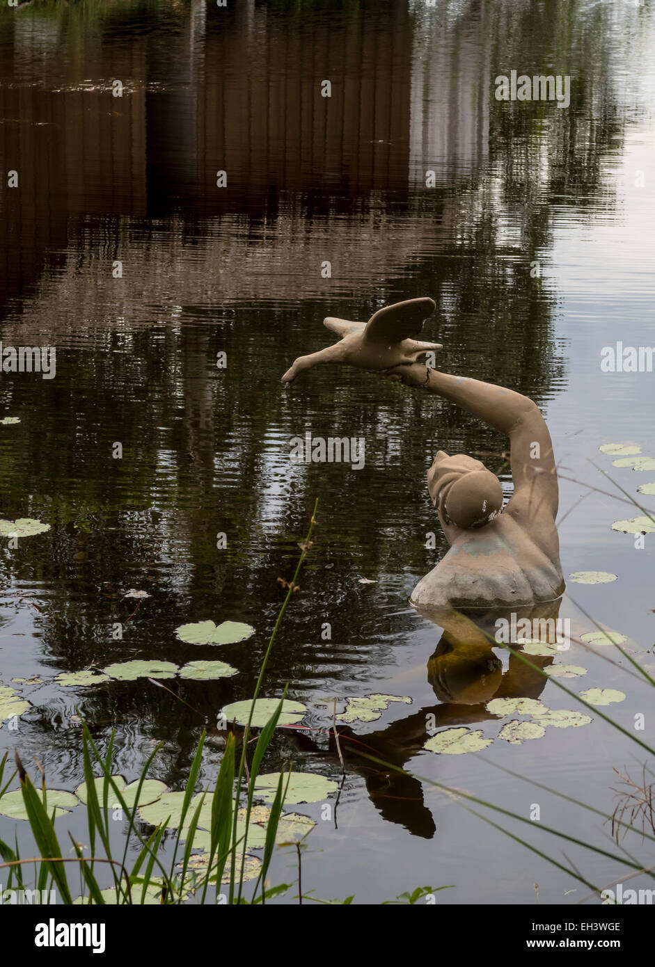 Scultura di scultrice cubana Rita Longa a Guama, un villaggio Taino, ricreato come una destinazione di vacanza, Cuba. Foto Stock