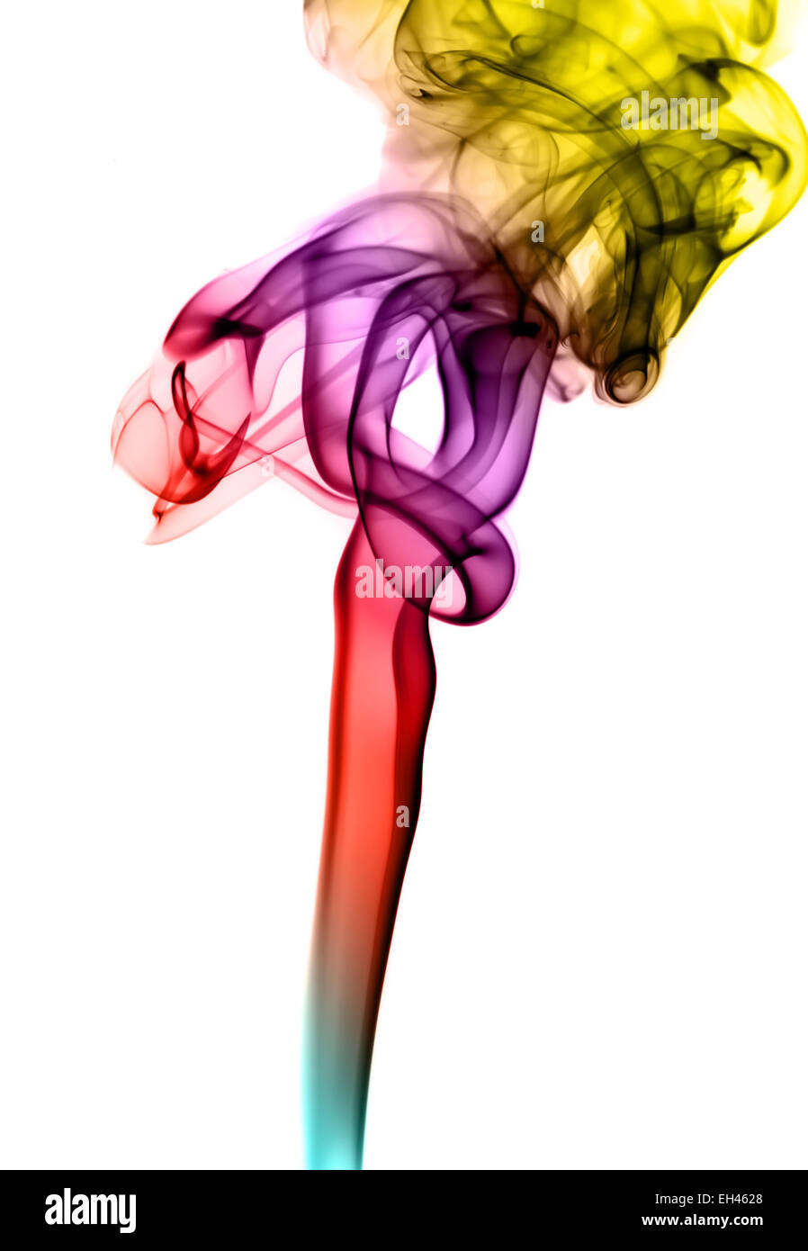 Astrazione colorati: forma dei fumi su sfondo bianco Foto Stock