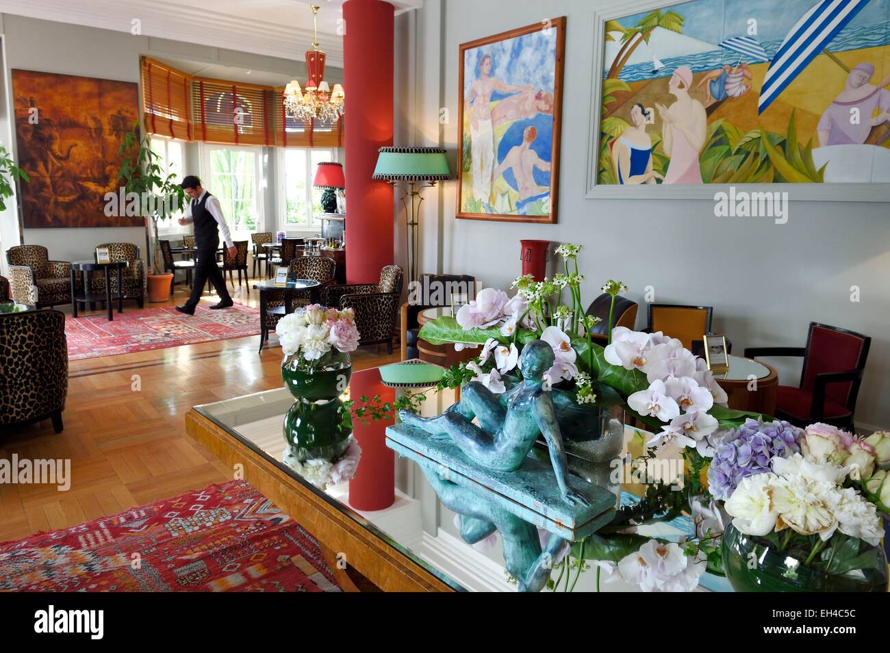 Francia, Alpes Maritimes, Antibes Juan-les-Pins, Belle Rives hotel, il Piano-bar Fitzgerald Foto Stock