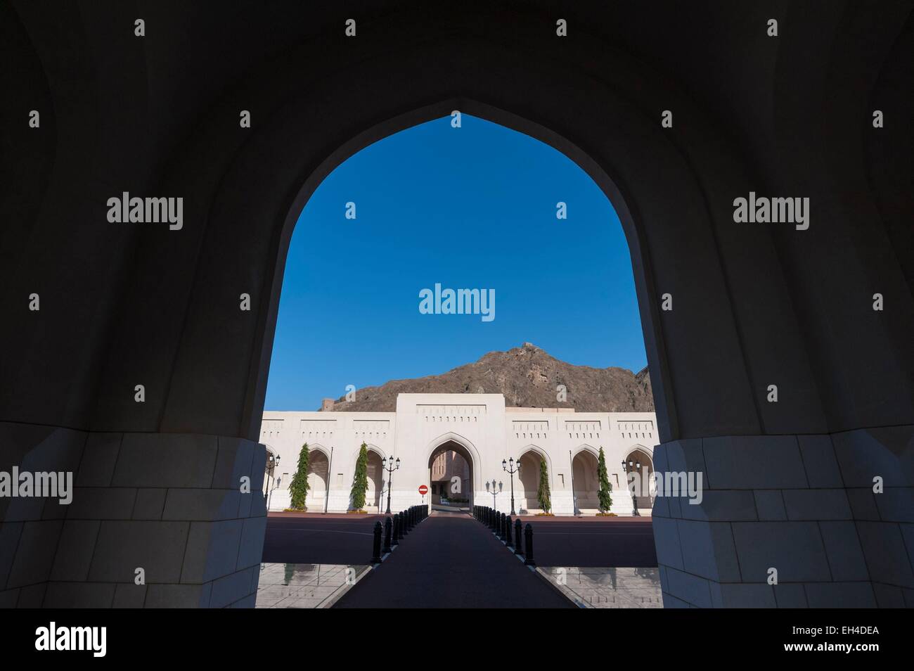 Oman, Moscato, Old Muscat Sultan Qaboos Palace Foto Stock Oman, Moscato, Old Muscat Sultan Qaboos Palace Foto Stock