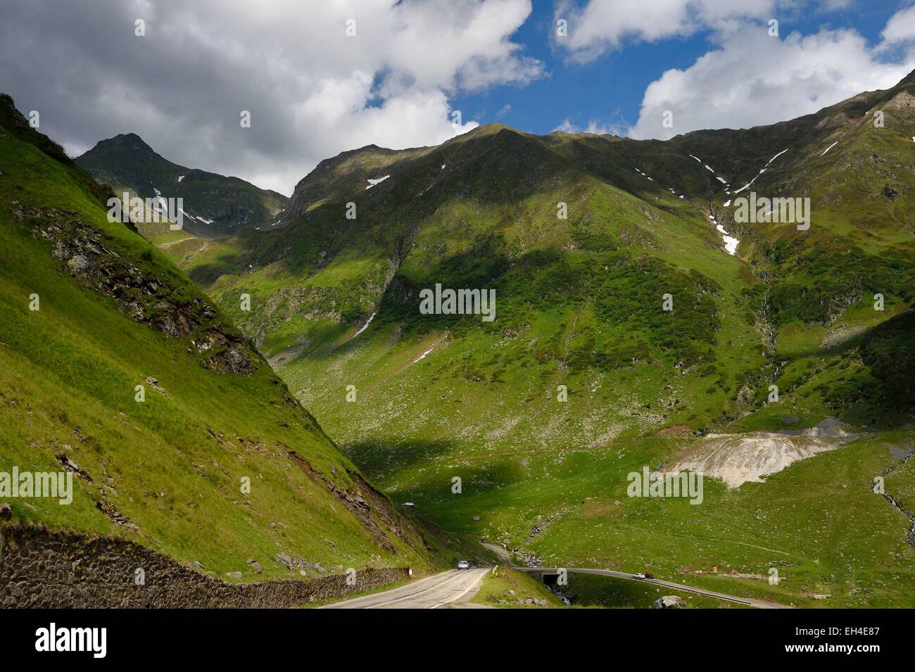 La Romania, Valacchia, Muntenia, Arges County, Monti Fagaras lungo la strada Transfagarasan nei Carpazi Meridionali Foto Stock
