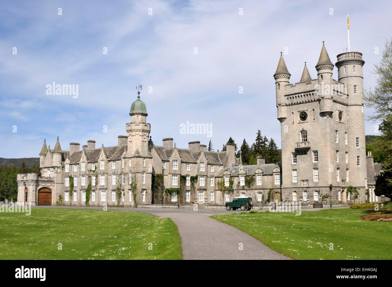 Regno Unito, Scozia, Aberdeenshire, Ballater, Castello di Balmoral Estates, castello di Balmoral nel Parco Nazionale di Cairgorns Foto Stock