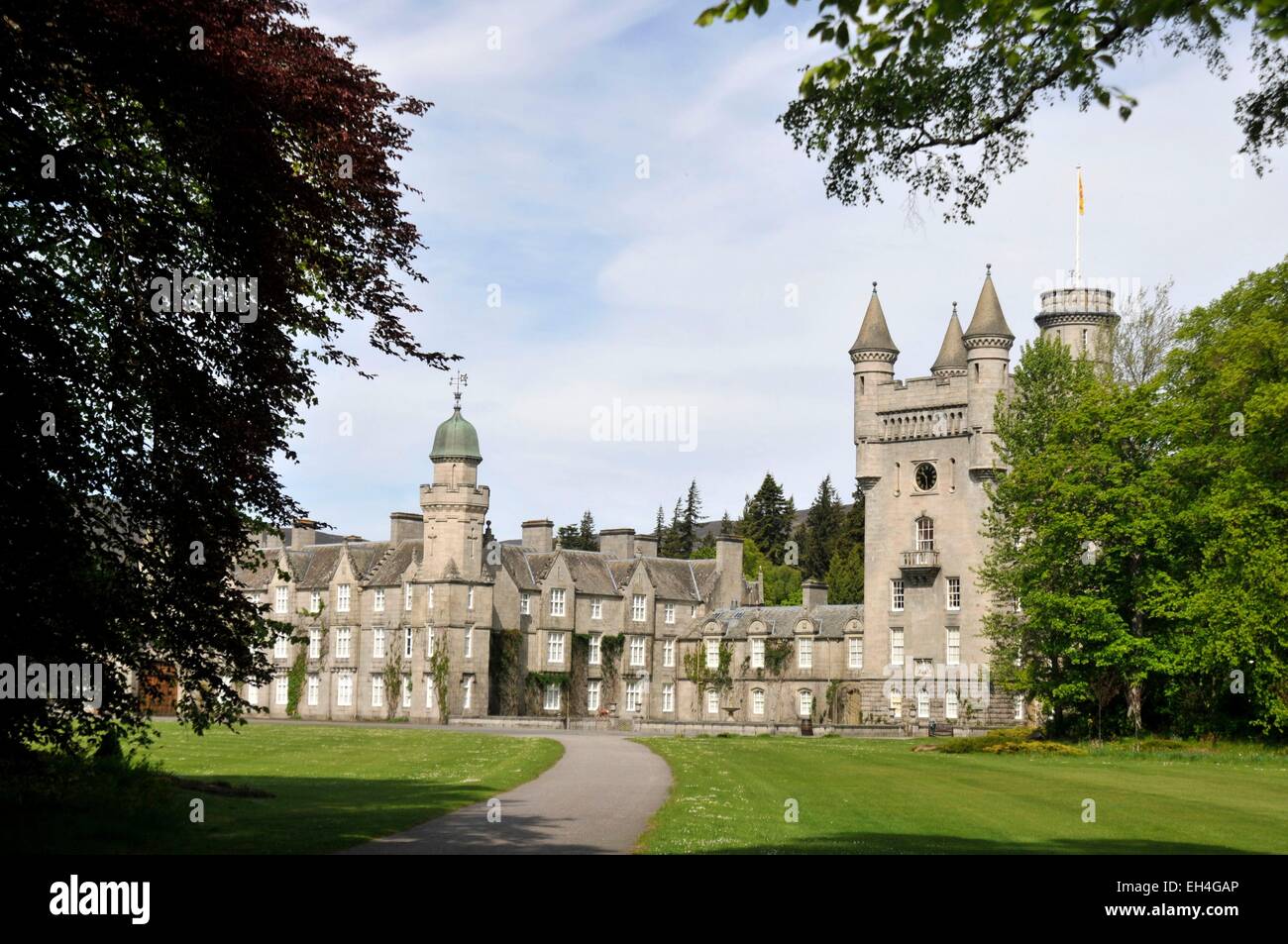 Regno Unito, Scozia, Aberdeenshire, Ballater, Castello di Balmoral Estates, castello di Balmoral nel Parco Nazionale di Cairgorns Foto Stock