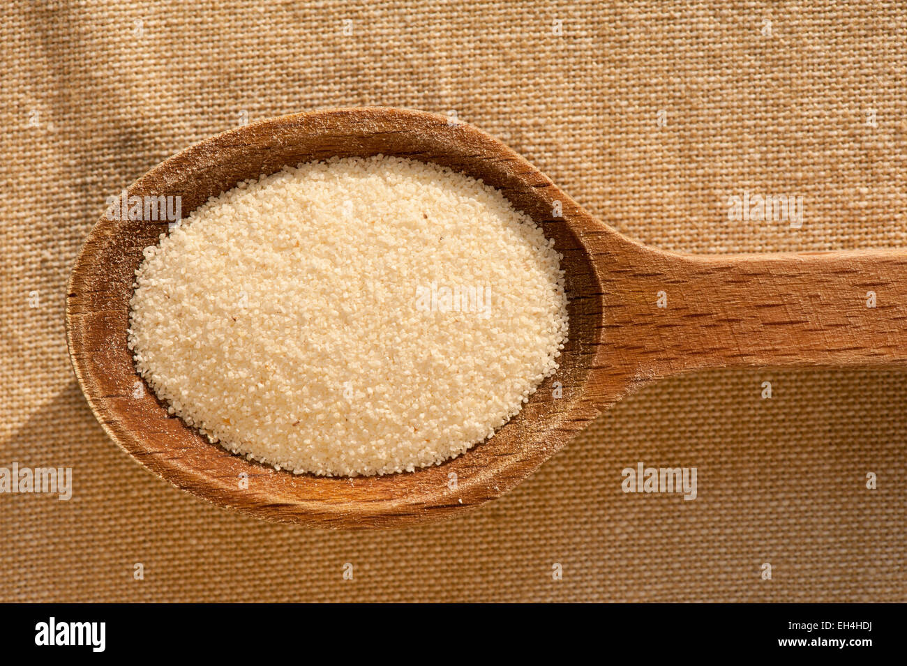 Bianco di grani di semola porzione di semole e semolini Foto Stock