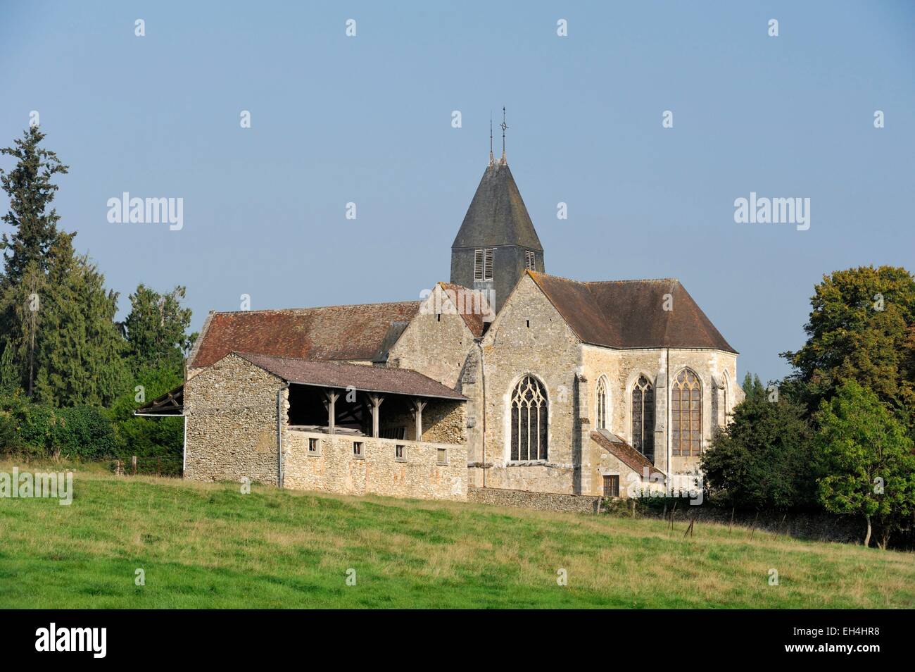 Francia, Marne, Montmort Lucia, Saint Pierre la chiesa di Saint Paul Foto Stock