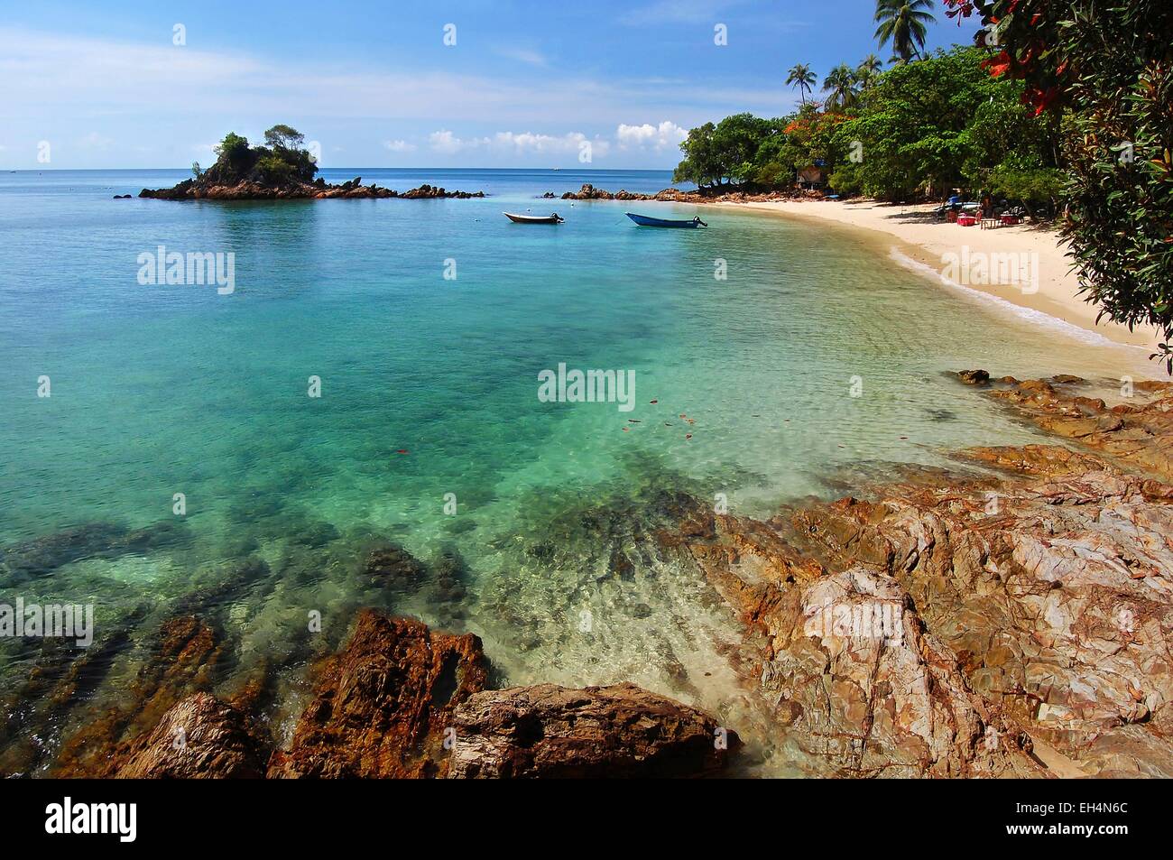 Malaysia, Terengganu, acqua turchese a Kapas island Foto Stock