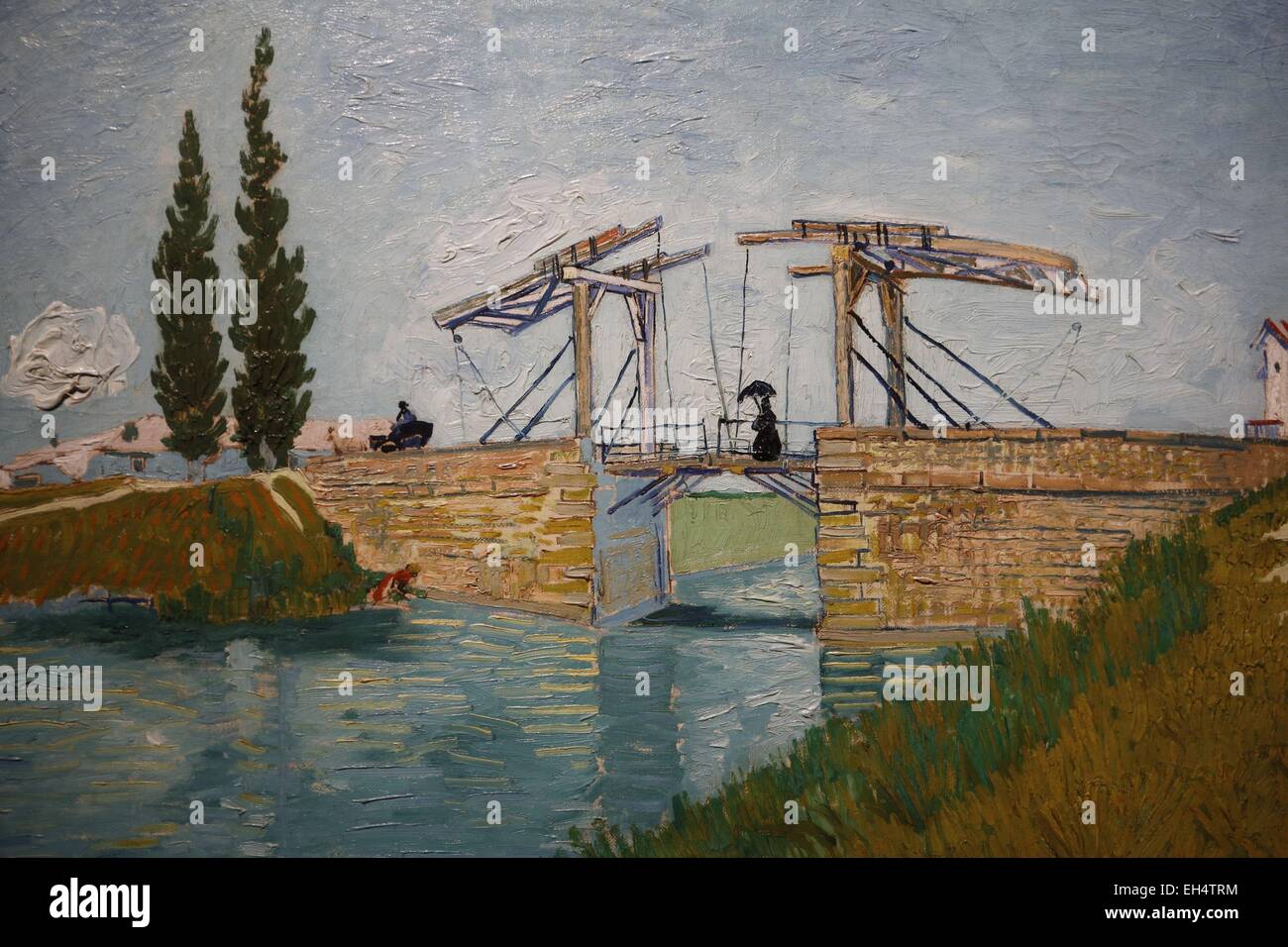 Francia, Parigi, il Museo d' Orsay, mostra di Van Gogh e Antonin Artaud masterworks, commisioner la signora Isabelle Cahn, il ponte Langlois ad Arles, 1888 Foto Stock