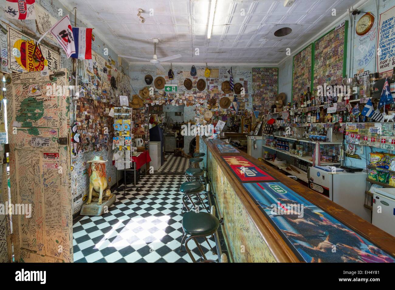 Australia, Territorio del Nord, Barrow Creek, Barrow Creek Hotel sulla Stuart Highway tra Alice Springs e Tennant Creek Foto Stock