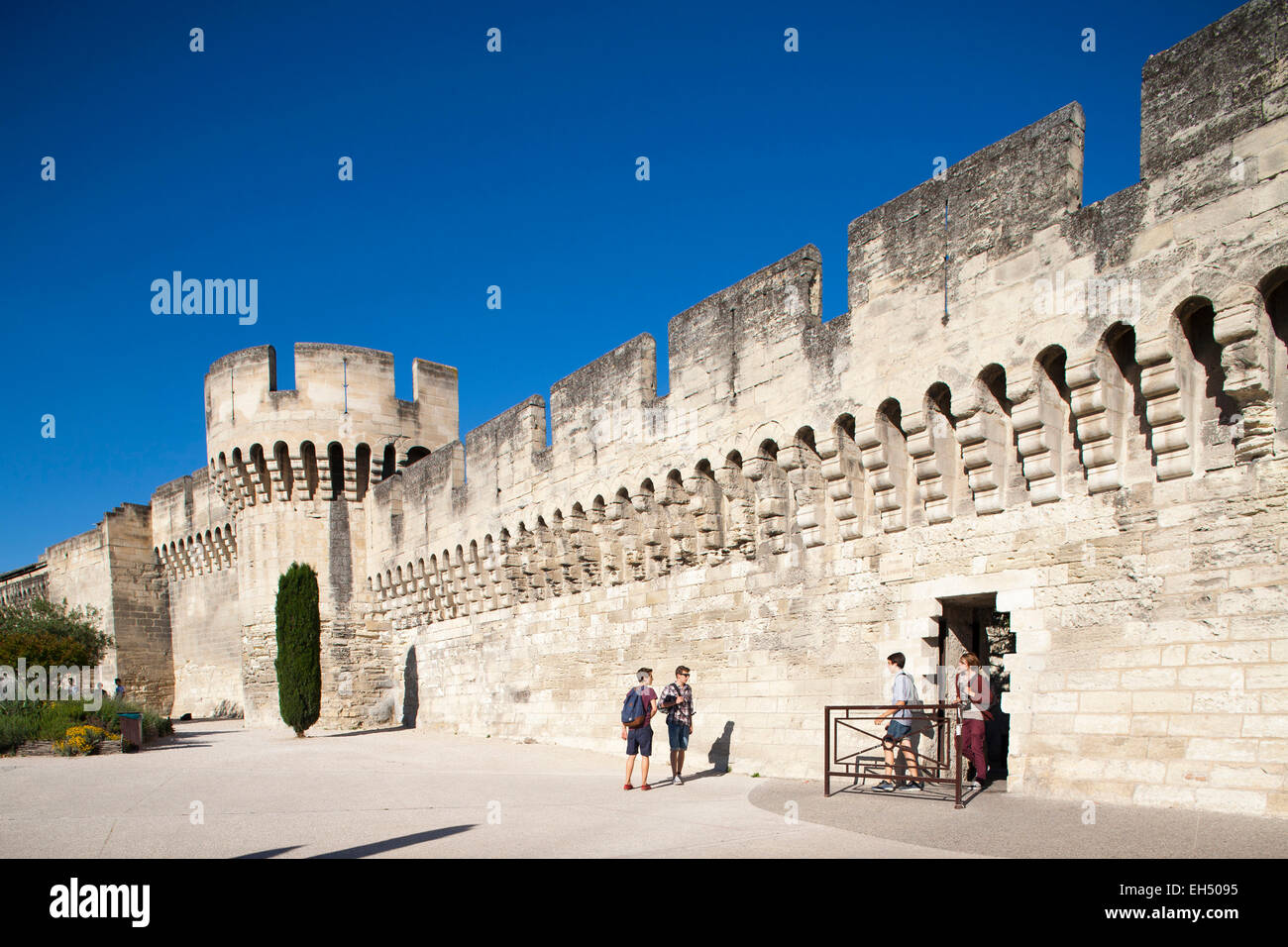 Le antiche mura e bastioni, Avignone, provence, Francia Foto Stock