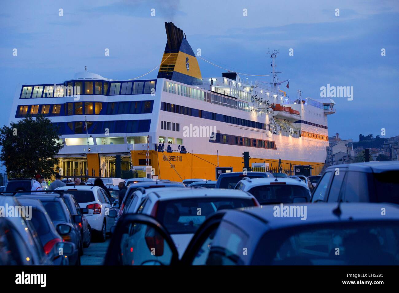 Francia, Haute Corse, Bastia, partenza di Corsica Ferries Foto Stock